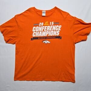 Denver Broncos AFC Conference Champions Tee Orange Graphic Mens 2XL Shirt